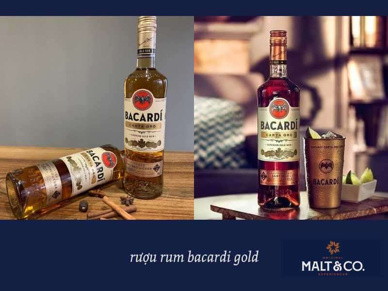 rượu rum bacardi gold